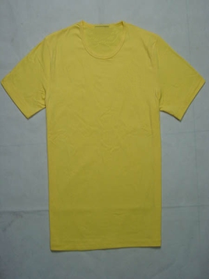 Men short sleeve tee yellow color - Click Image to Close